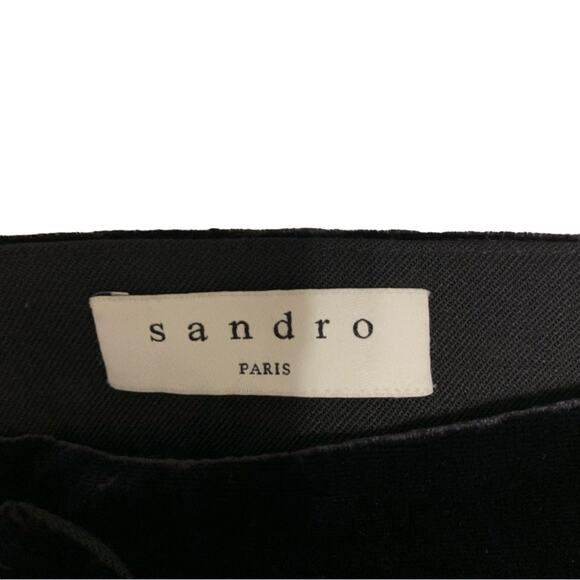 Sandro Black High Waist Straight Leg Pants size small - Picture 11 of 13